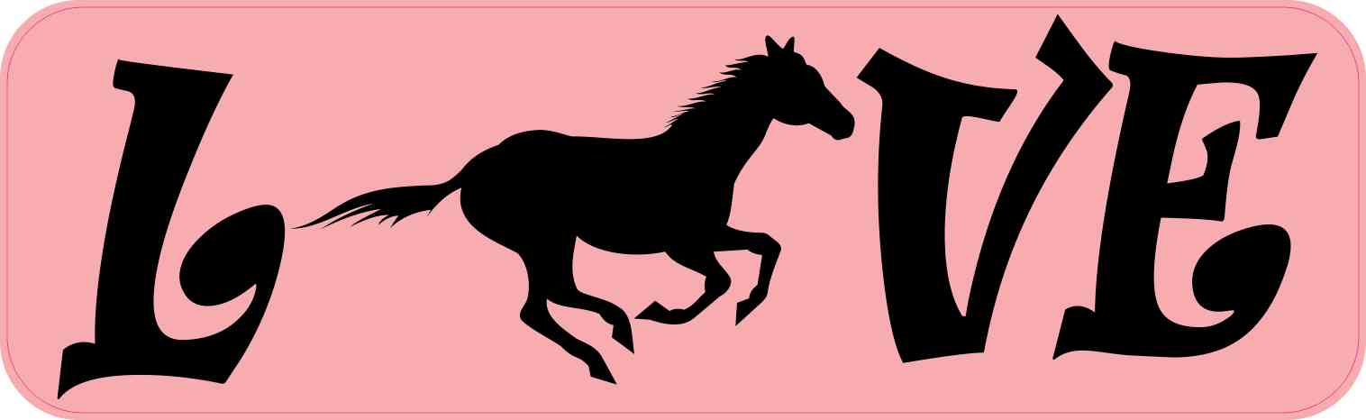 Love Horse Bumper Sticker