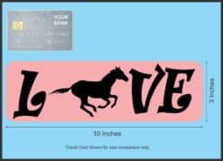 10in x 3in Love Horse Magnet Magnetic Animal Magnets