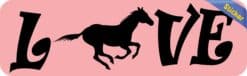 10in x 3in Love Horse Bumper Sticker Vinyl Pet Animal Decal Car