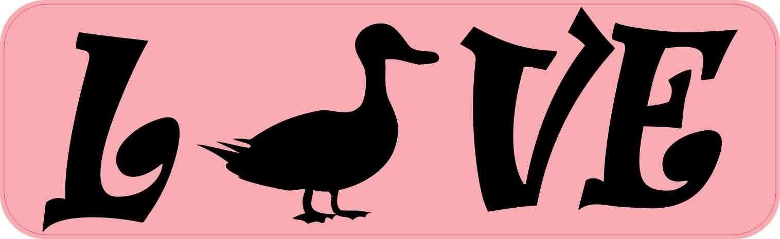 Love Duck Bumper Sticker