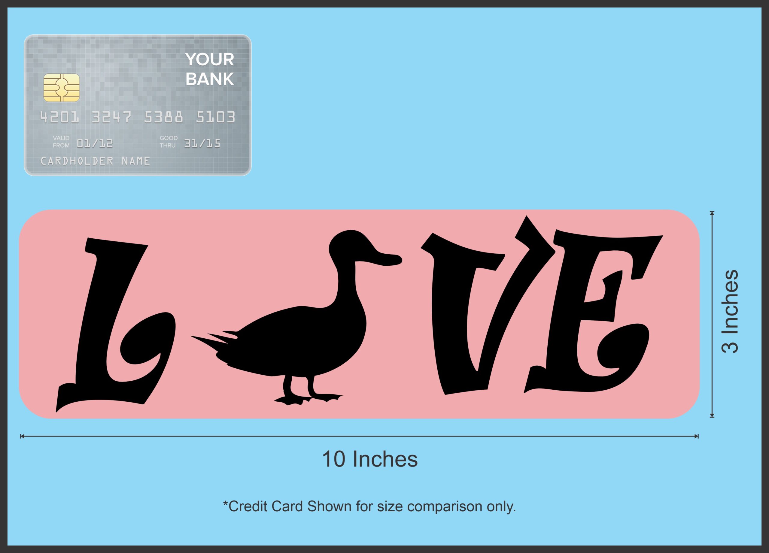 10in x 3in Love Duck Magnet Magnetic Pet Animal Magnets