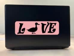 10in x 3in Love Duck Bumper Sticker Vinyl Pet Animal Decal Car Stickers