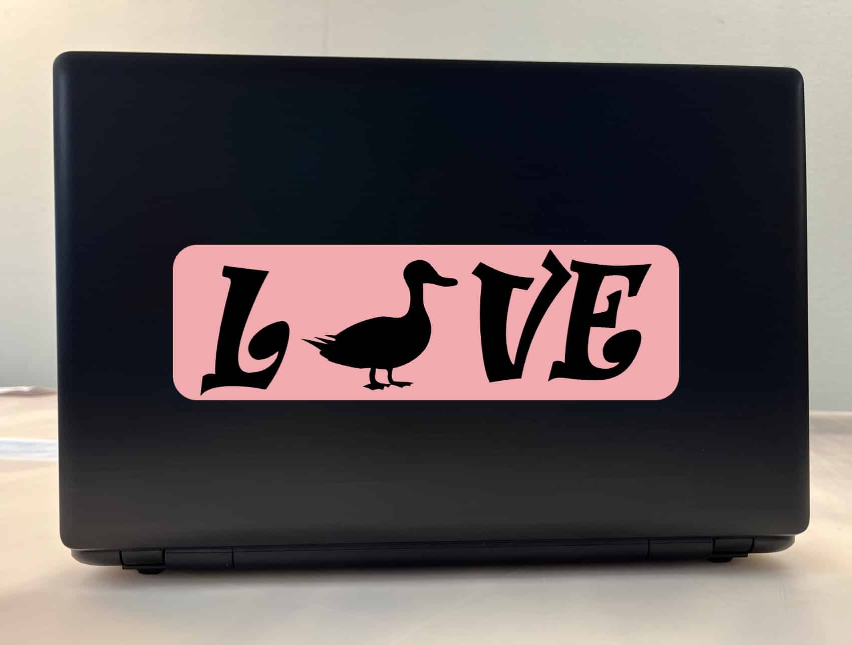 10in x 3in Love Duck Bumper Sticker Vinyl Pet Animal Decal Car Stickers