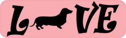 Love Dachshund Bumper Sticker