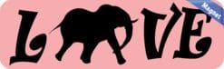10in x 3in Love Elephant Magnet Magnetic Animal Magnets