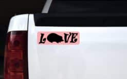 10in x 3in Love Hedgehog Bumper Sticker Vinyl Pet Animal Decal S