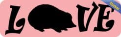 10in x 3in Love Hedgehog Bumper Sticker Vinyl Pet Animal Decal S