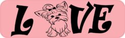 Love Yorkie Bumper Sticker