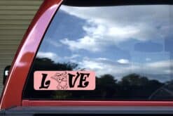 10in x 3in Love Yorkie Bumper Sticker Vinyl Pet Dog Decal Animal Stickers