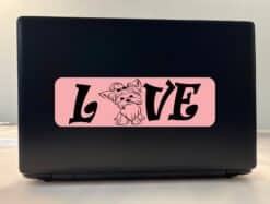 10in x 3in Love Yorkie Bumper Sticker Vinyl Pet Dog Decal Animal Stickers