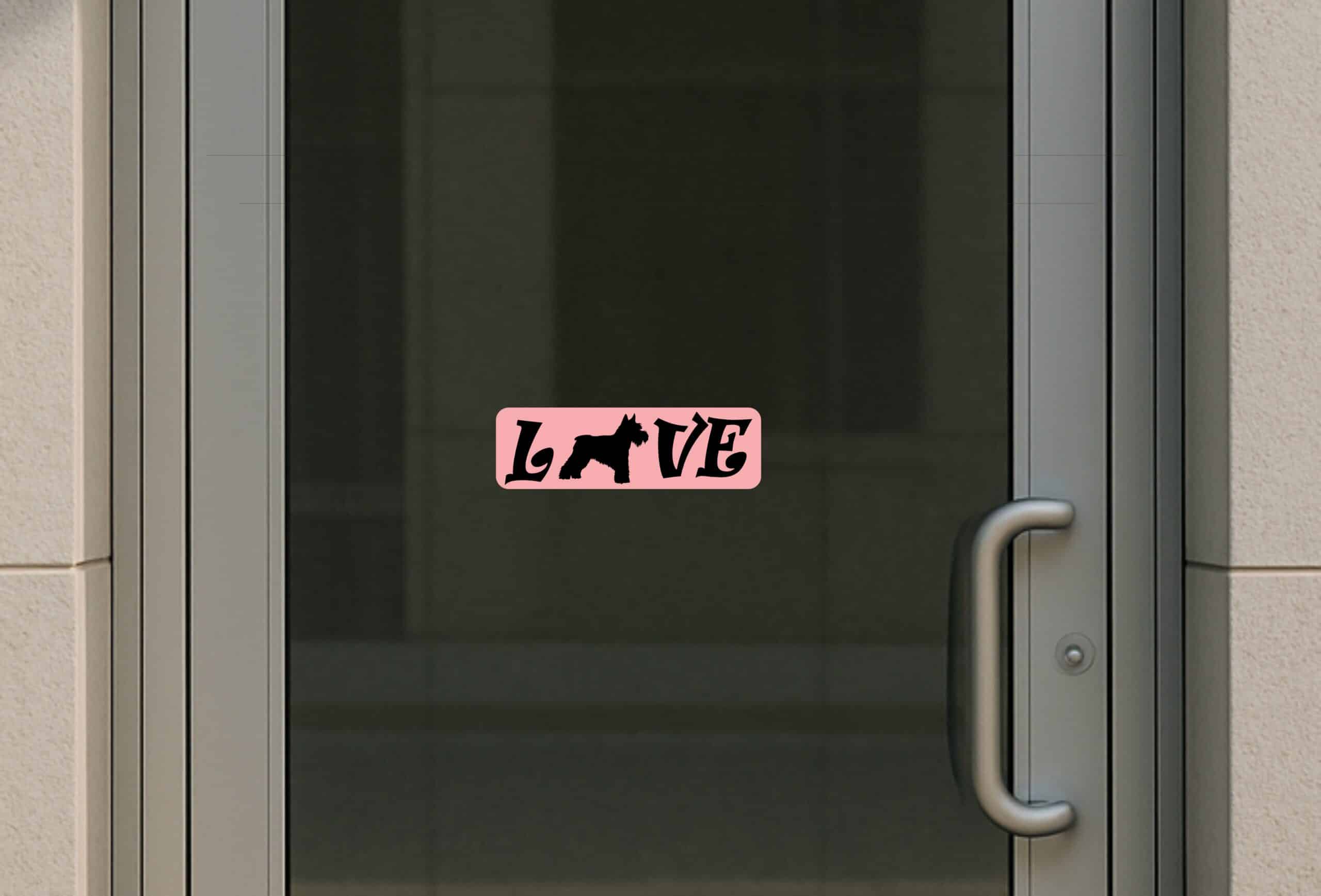 10in x 3in Love Schnauzer Bumper Sticker Vinyl Pet Dog Decal Animal Stickers