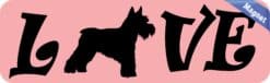 10in x 3in Love Schnauzer Magnet Magnetic Dog Magnets