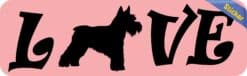 10in x 3in Love Schnauzer Bumper Sticker Vinyl Pet Dog Decal Animal Stickers