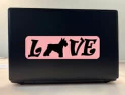 10in x 3in Love Schnauzer Bumper Sticker Vinyl Pet Dog Decal Animal Stickers