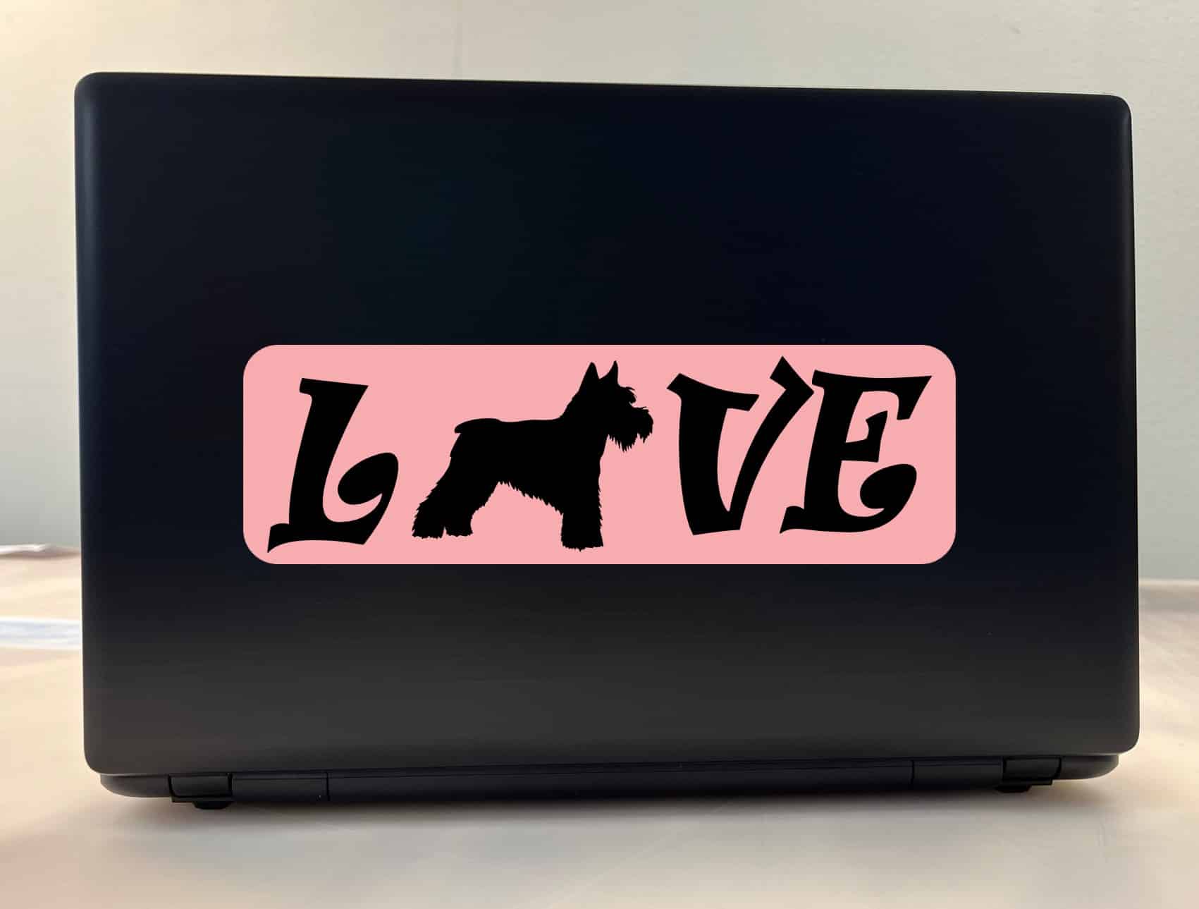 10in x 3in Love Schnauzer Bumper Sticker Vinyl Pet Dog Decal Animal Stickers