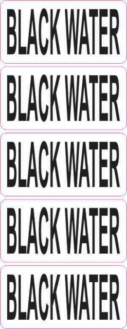 Clear Black Water Stickers