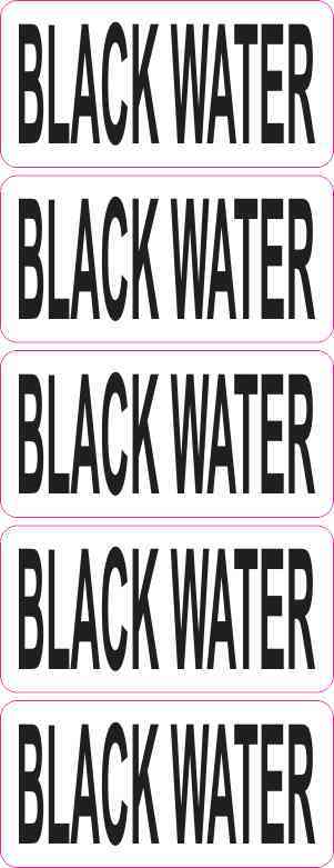 Clear Black Water Stickers