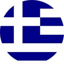 4x4 Round Greece Flag Sticker Vinyl Vehicle Decal Travel Hobby Stickers