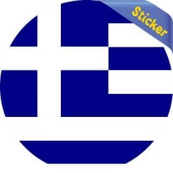 4x4 Round Greece Flag Sticker Vinyl Vehicle Decal Travel Hobby Stickers - Image 2