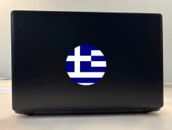4x4 Round Greece Flag Sticker Vinyl Vehicle Decal Travel Hobby Stickers - Image 3