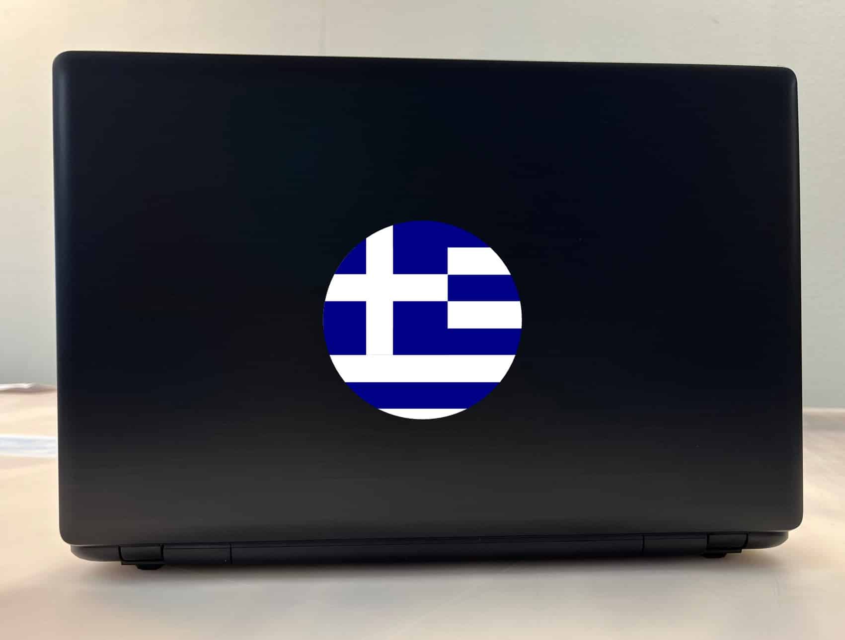 4x4 Round Greece Flag Sticker Vinyl Vehicle Decal Travel Hobby Stickers - Image 3