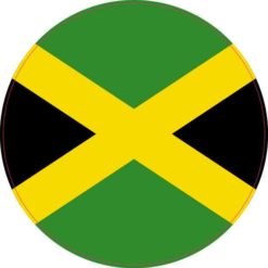 Round Jamaica Flag Sticker