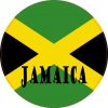 Round Labeled Jamaica Flag Sticker