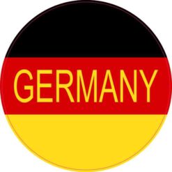 Round Labeled Germany Flag Sticker