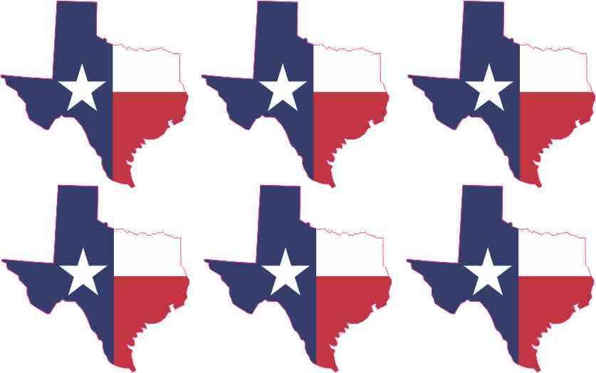 Die Cut Texas Stickers