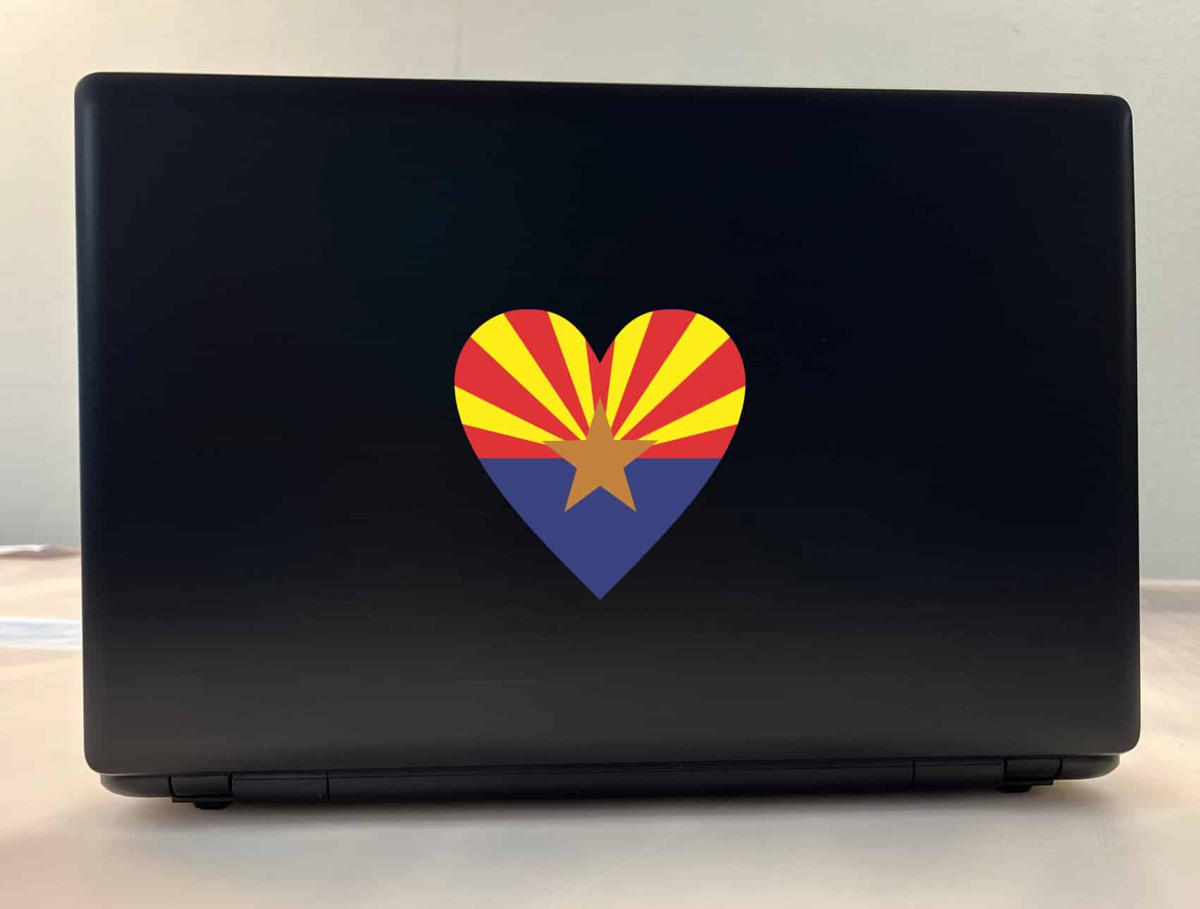 4in x 4in Arizona Flag Heart Sticker Vinyl Cup Decal State Bumper Stickers - Image 3