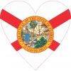 Florida Flag Heart Sticker