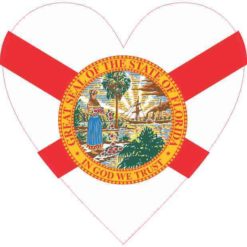 Florida Flag Heart Sticker