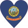 Idaho Flag Heart Sticker
