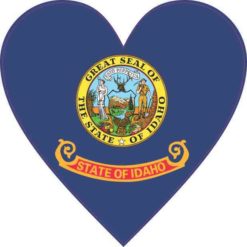 Idaho Flag Heart Sticker