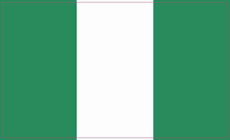 4 X 3 INCH NIGERIA COUNTRY FLAG  METALLIC BUMPER STICKER DECAL . 
