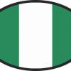 Oval Nigeria Flag Sticker