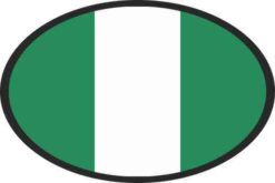 Oval Nigeria Flag Sticker