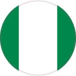 Round Nigeria Flag Sticker