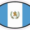Oval Guatemala Flag Sticker