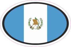 Oval Guatemala Flag Sticker