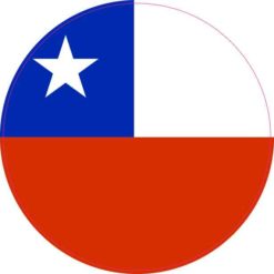 Round Chile Flag Sticker