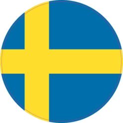 Round Sweden Flag Sticker