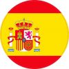 Round Spain Flag Sticker