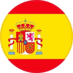 Round Spain Flag Sticker
