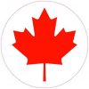 Round Canada Flag Sticker