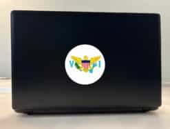 4in x 4in Round US Virgin islands Flag Sticker Vinyl Vehicle Travel Decal