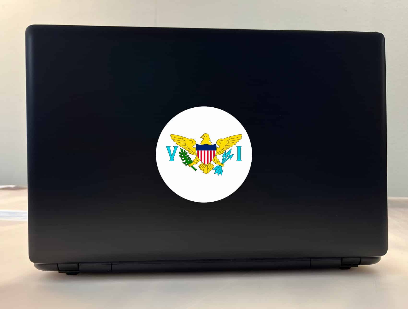 4in x 4in Round US Virgin islands Flag Sticker Vinyl Vehicle Travel Decal
