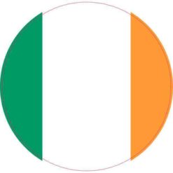 Round Ireland Flag Sticker