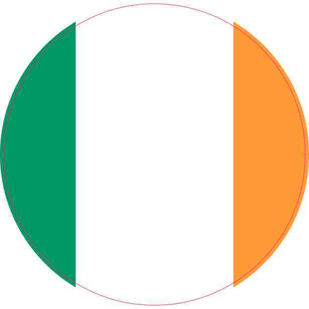 IRISH FLAG IN OVAL SHAPE STICKER 21 cm x 12 cm IRELAND Vinyl Sticker 