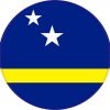 Round Curacao Flag Sticker